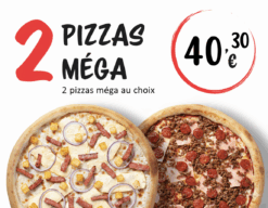 2 Pizzas Megas